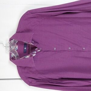 Stone Rose| Mens Purple Flipped Cuff Button Down Dress Shirt Preppy  Sz.Small